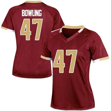 Women's Replica Caden Bowling Boston College Eagles Maroon Team Color College Jersey