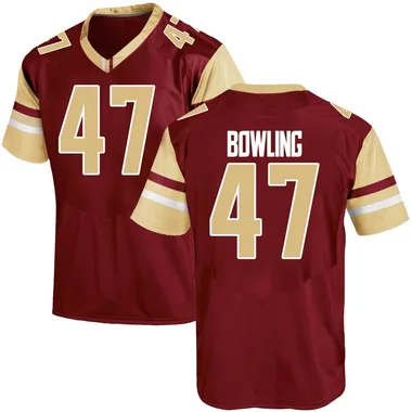 Youth Game Caden Bowling Boston College Eagles Maroon Team Color College Jersey